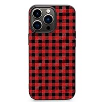 Buffalo Plaid Red Checkered Phone Cases Cute Fashion Protective Cover Soft Silicone TPU Shell Compatible with iPhone 13 IPhone13 Pro Max