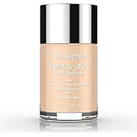 Healthy Skin Liquid Makeup Foundation,Broad Spectrum SPF 20 Sunscreen,Lightweight & Flawless Coverage Foundation with Antioxidant Vitamin E & Feverfew,Natural Beige,1 fl. oz (Pack of 1)
