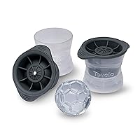Tovolo Soccer Ball Ice Molds (Set of 2) - Slow-Melting, Leak-Free, Reusable, & BPA-Free Craft Ice Molds For Game Day