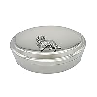 Cavalier King Charles Spaniel Dog Pendant Oval Trinket Jewelry Box