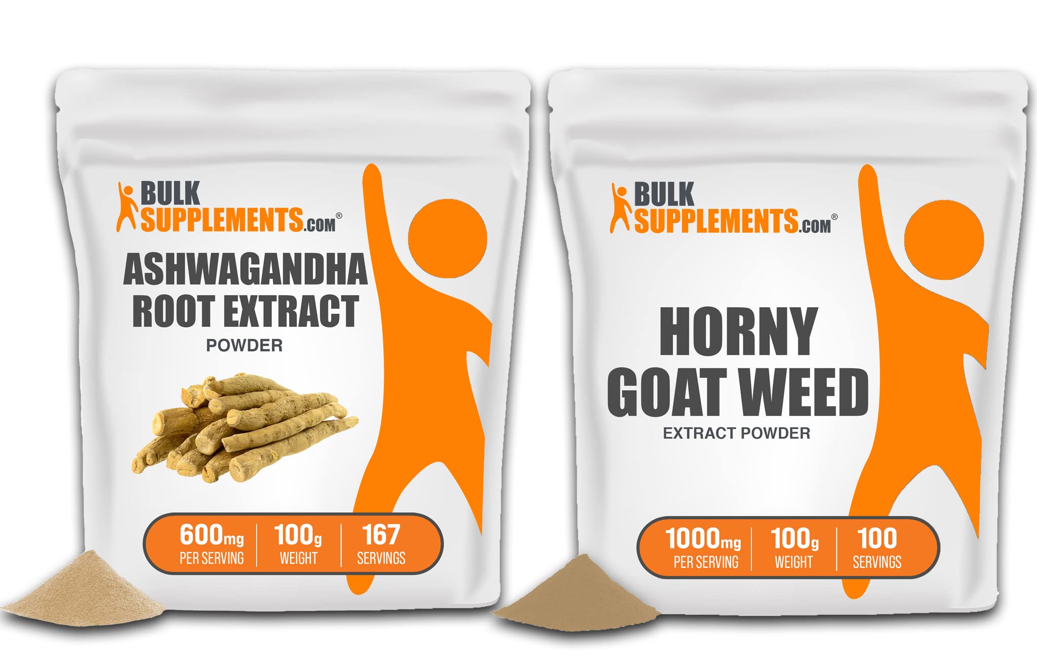 BULKSUPPLEMENTS.COM Ashwagandha Root & Horny Goat Weed 100g Bundle