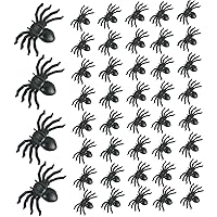Photo Photography propsHalloween Spider 50PCS Small Black Plastic Fake Spider Toys 0.79x0.51 inch Horror Halloween Prank Props for Party Decor style1