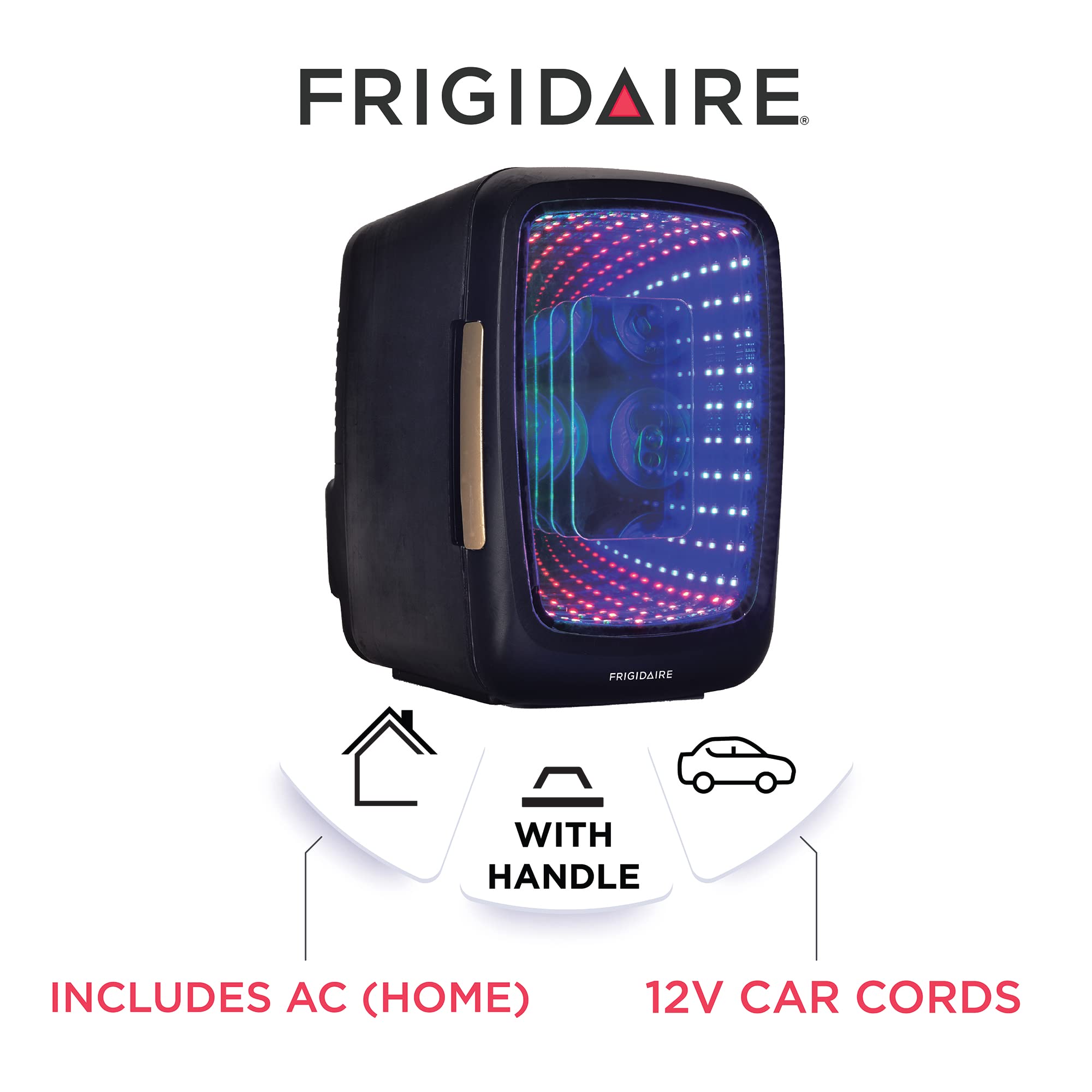 Frigidaire EFMIS179 Gaming Light Up Mini Beverage Refrigerator, Stealth