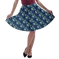 CowCow Womens Watercolor Beetles Insect Bee Butterfly Butterflies Bugs Dragonfly A Line Skater Skirt