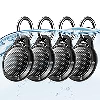 Waterproof Case for Airtag, 4 Pack Air tag Keychain Holder Compatible with Apple AirTags, Ultra Durable Anti-Scratches Protective Case with Keyring/Strap for Luggage, Backpack, Dog Collar, Black