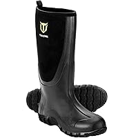 TIDEWE Rubber Boots for Men Multi-Season, Waterproof Rain Boots with Steel Shank, 6mm Neoprene Sturdy Rubber Outdoor Hunting Boots (Black, Brown, Next Camo G2)