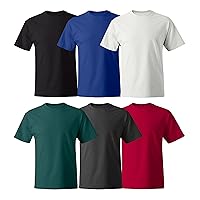 Multipack Men's Short Sleeve Crewneck T-Shirt 518T Midweight Tees Plus and Tall Sizes 3|6|8|10 PK Make Your Own Color Set!