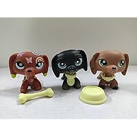 3pcs/Lot Set Littlest Pet Shop LPS Butterfly Dachshund Dog Children Doll Collection Figure Toys lps Gift Girl Kids with Accessories