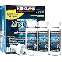 Minoxidil 5% Topical Solution Extra Strength Hair Regrowth Treatment for Men Dropper Applicator Included (1 month to 24 month supplies available) (6 month supply), Clear