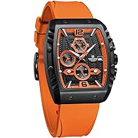 NAVIFORCE Waterproof Chronograph Sport Watch for Men, with Auto Date Women Quartz Wrist Watches, Colorful Silicone Band