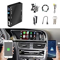 Wireless CarPlay + Android Auto + Mirroring Retrofit Kit, Compatible with Audi A4 A5 Q5 B8 with MMI 3G+ 2010-2019, Support Backup Camera Extension, YouTube, USB Playback, HDMI Input
