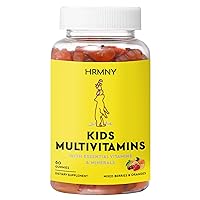 HRMNY Kids and Toddler Gummy Multivitamins (60 Vegetarian Gummies): Vitamin D3, C and Zinc for Immune Support, B12 Methylcobalamin for Energy, Folate for Cognitive, with Iron, Gluten-Free, Non-GMO