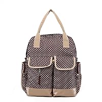 Large Capacity Polka Dot Totes Shoulder Bag Mommy Diaper Bag Multifunction Baby Nappy Backpack