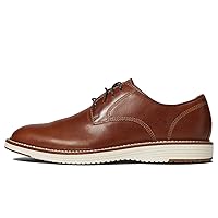 Johnston & Murphy Men’s Upton Plain Toe Shoe | Leather Mesh Lining | Memory Foam Cushioned Insole