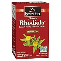 Bravo Tea Absolute Rhodiola Herbal Tea Caffeine Free, 20 Tea Bags