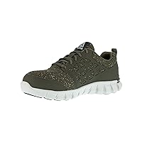 Reebok Women's Rb051 Sublite Cushion Safety Toe Athletic Work Shoe Olive Green Industrial & Construction