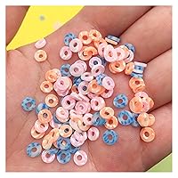 NIANTU13 100g 5mm Soft Clay Sprinkles for Crafts Hot Round Colorful Candy Polymer Clay Sprinkles Comestibles DIY Slimes Accessories Gift