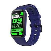 SMARTY2.0 - SW042 Smartwatch - Heart Rate, Pressure Monitoring and Oxygenation, Sport Mode, IP68 Water Resistance - Silicone Strap - Dimensions 43 x 25 x 11 mm, blue, Standard, Modern
