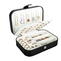 SONGMICS Jewelry Box with Glass Window, 5-Layer Jewelry Organizer with 3  Side Drawers, Jewelry Storage, with Big Mirror, Modern, 6.1 x 10.3 x 12.6