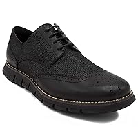 Nautica Men's Wingdeck Oxford Shoe Fashion Sneaker-Black Denim/Black-Size-13