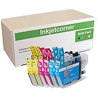 Inkjetcorner Compatible Ink Cartridges Replacement for LC401CL LC401 LC-401 for use with MFC-J1010DW MFC-J1170DW MFC-J1012DW (2 Cyan, 2 Magenta, 2 Yellow - 6-Pack)