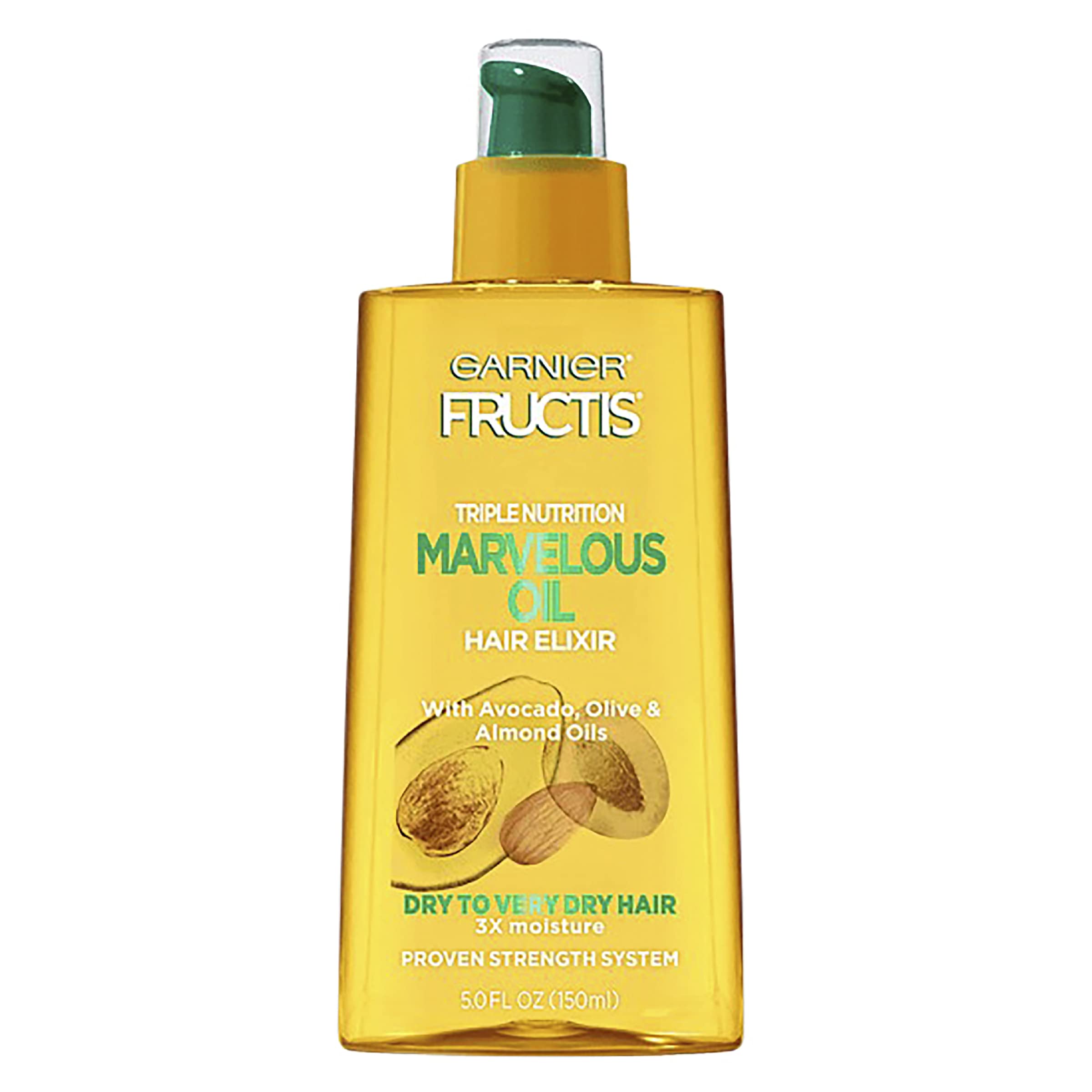 Garnier Fructis Triple Nutrition Marvelous Oil Hair Elixir, 5.0 Fl Oz, 1 Count (Packaging May Vary)