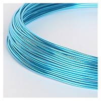 Aluminum Wire 3-10 Meters Anadized Round Aluminum Wire 1mm/1.5mm/2mm/2.5mm Versatile Painted Aluminium Metal Wire, for DIY Jewelry Findings Durable (Color : Turquoise, Size : 2.5mm 3Meters)