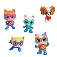Just Play Disney Junior SuperKitties Hero Squad 5-Piece Figure Set, Kids Toys for Ages 3 Up
