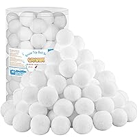 URATOT 120 Pack Snow Toy Balls for Kids Indoor, Plush Snow Fake Balls Soft Artificial Snow Fight Balls Set with Boxes for Winter Interactive Throwing Games