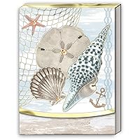 Punch Studio Ocean Shells Pocket Notepad (46763), Multicolor