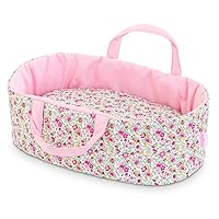 Corolle Baby Doll Carry Bed - Floral Print Design with Reversible Blanket, Mon Premier Poupon Clothing and Accessories fits 12