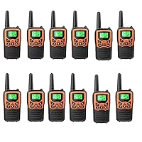 Walkie Talkies, MOICO Long Range Walkie Talkies for Adults with 22 FRS Channels, Family Walkie Talkie with LED Flashlight VOX LCD Display for Hiking Camping Trip (Orange 12 Pack)