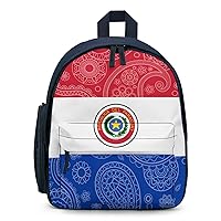 Paraguay Paisley Flag Backpack Small Travel Backpack Lightweight Daypack Work Bag for Women Men