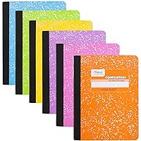 Composition Notebooks, 6 Pack, Wide Ruled Paper, 7-1/2