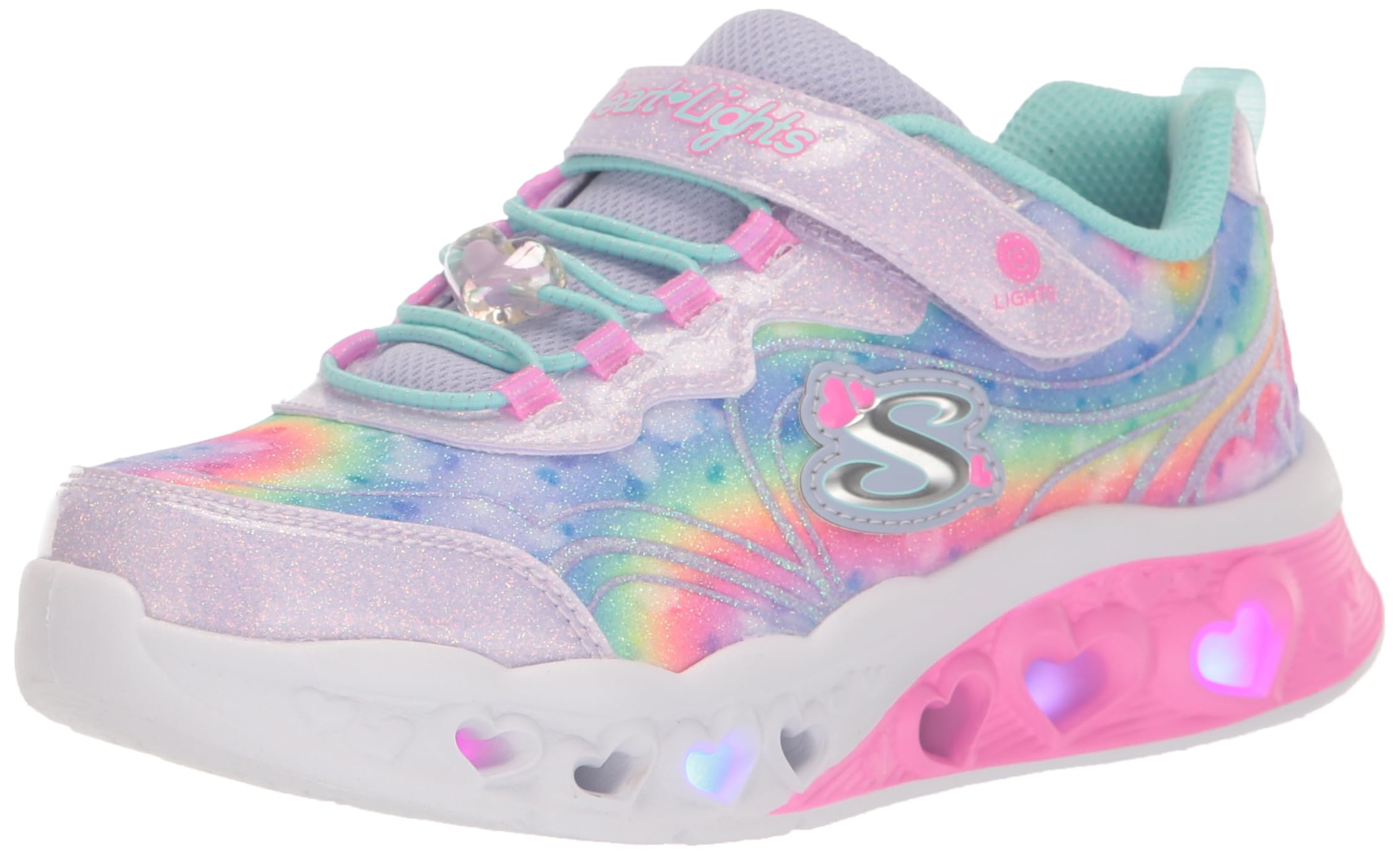 Skechers Unisex-Child Flutter Heart Lights-Groovy Sneaker