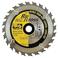 IVY Classic 36175 Ripcross 5-1/2-Inch 24 Tooth Thin Kerf Carbide Circular Saw Blade with 5/8-inch, 1/2-inch Arbor, 1/Card