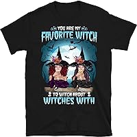 Personalized Witches Friends Besties Halloween T-Shirt, You are My Favorite Witch to Witch About Witches with Shirts Multicolored