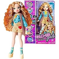 GLO-UP Girls Season 2 Rose Redhead Fashion Doll, Dazzling Jewelry, Hair Gems, Accessories, Fashions, Face Stickers, Makeup, Nails
