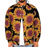 Sunflower Men's Bomber Jacket Lightweight Casual Baseball Coats Streetwear With Pocket
