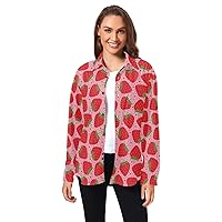 ALAZA Pineapple Exotic Fruits and Abstract Corduroy Long Sleeve Shirts