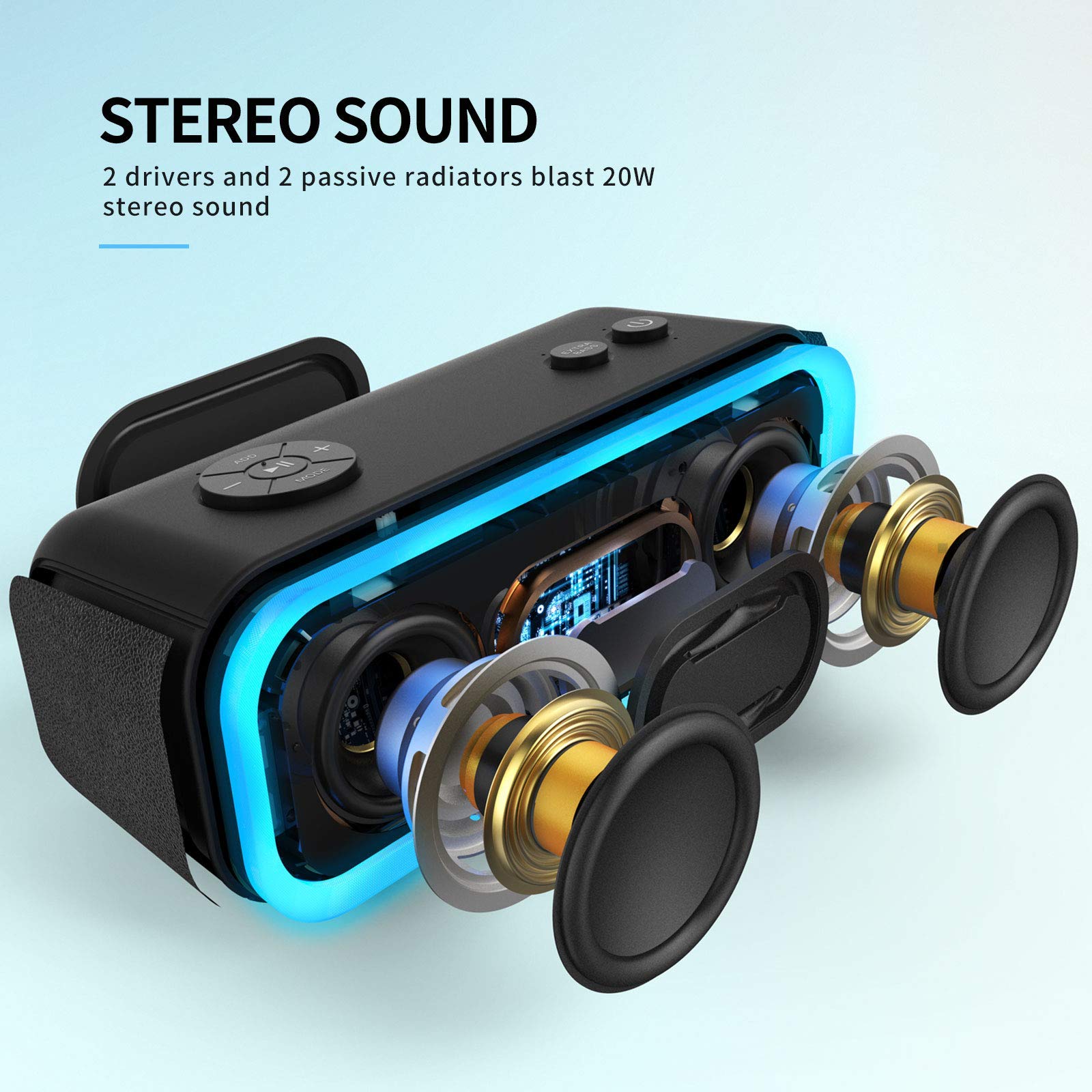 DOSS SoundBox Pro Bluetooth Speaker Bundle E-go II Portable Bluetooth Speaker