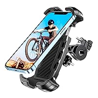 Motorcycle Phone Mount, Upgrade [Never Fall Off] [0 Shake] Bike Phone Mount, [3s Put & Take] 360° Rotatable Phone Holder for Motorcycle Bike Bicycle Scooter Compatible with Cellphones 4.7-6.8”
