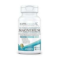 (120 Capsules), 2,253mg Per Serving, Providing 420mg Elemental Magnesium, L-Threonate, Bisglycinate Chelate, Malate, for Brain, Sleep, Stress, Cramps, Headaches, Energy, Heart, from Kappa Nutrition.