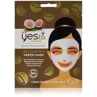 Yes to Coconut Paper Mask, 0.67 fl oz (Pack of 12)