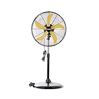 5000 CFM 20 inch High Velocity Pedestal Oscillating Fan with Powerful 1/5 Motor, 9ft Power Cord, Oscillation, Metal Body with Wheels for Garage, Commercial or Industrial - UL Safety Listed