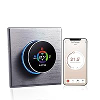 WiFi Smart Thermostat Temperature Controller Weekly Programmable Button Control/Mobile APP/Voice Control Compatible with/Home, for Water/Gas Boiler 5A