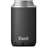 S'well Stainless Steel Drink Chiller, Fits 12oz Cans and Bottles, Onyx, Triple Layered Vacuum Insulated Container Keeps Drinks Cold for Up To 6 Hours, BPA Free