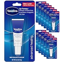 Lip Therapy Advanced Petroleum Jelly, Skin Protectant, Travel Size .35 Oz, Pack of 12
