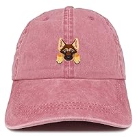 Trendy Apparel Shop German Shepherd Patch Pigment Dyed Washed Baseball Cap