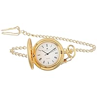 Charles-Hubert, Paris Gold-Plated Satin Finish Quartz Pocket Watch